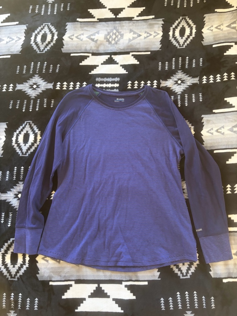 Columbia Long Sleeve Crew Top in Deep Purple